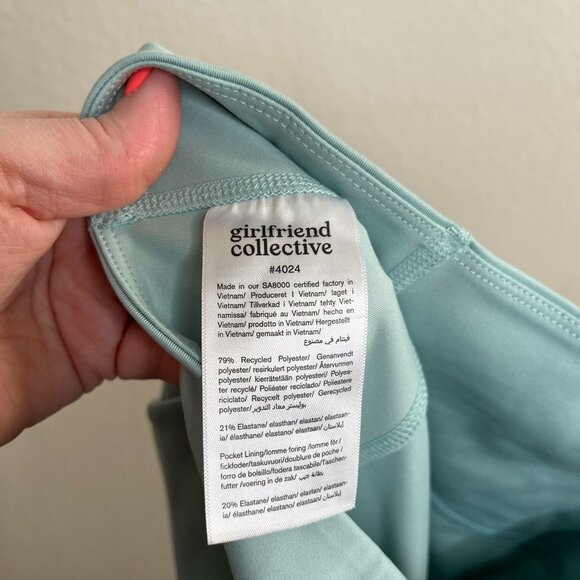 Girlfriend Collective Light Blue High-Waisted Side Pocket Active Leggings XXL - Picture 9 of 9